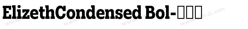 ElizethCondensed Bol字体转换 ElizethCondensed Bol字体转换